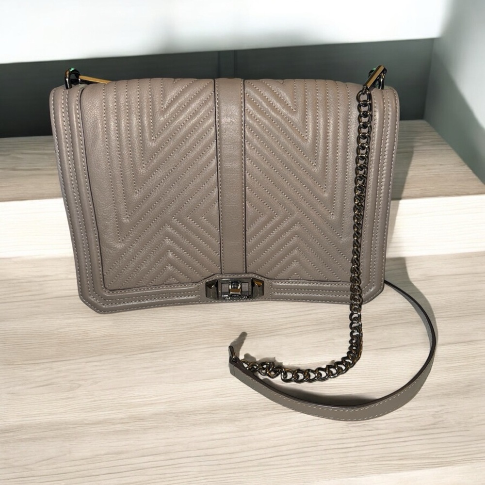 Rebecca Minkoff  Quilted Crossbody Bag with Chain Strap